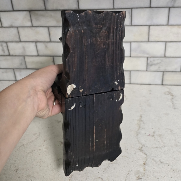 Vintage 70s Spanish Carved Wood Castle Bookends - Picture 5 of 8